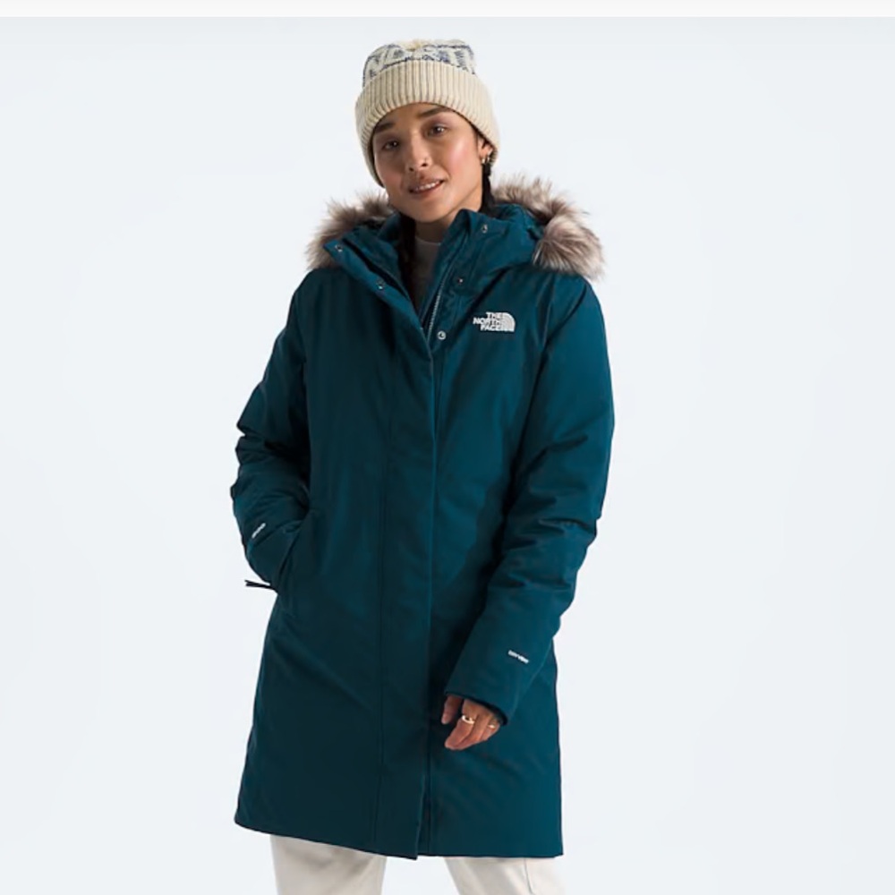 The Northface hyvent blue parka